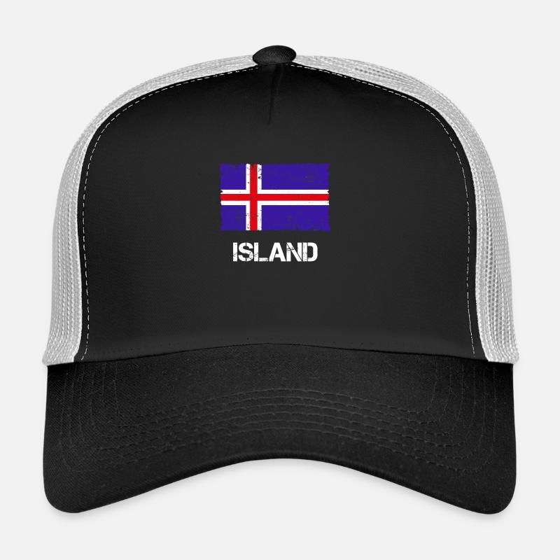 Island - Trucker Cap - Schwarz/Steingrau