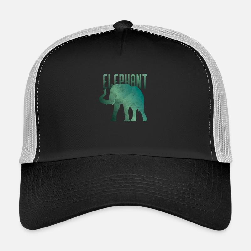 Elephant elephant elephant cow gift - Trucker Cap - black/stone grey