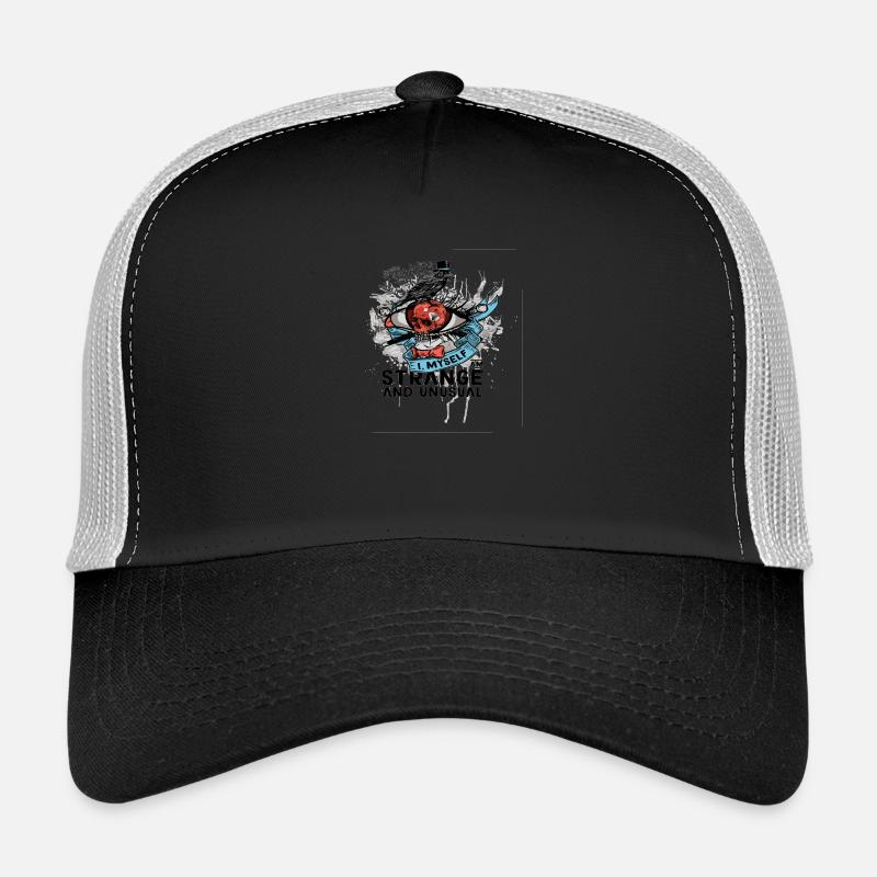 Strange Skull - Trucker Cap - Schwarz/Steingrau