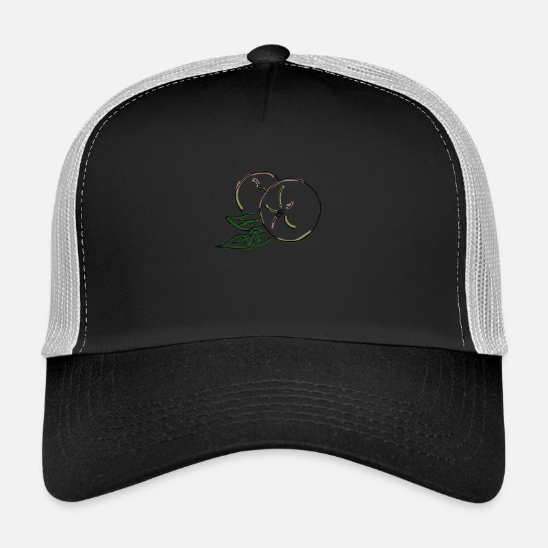 Pfirsich - Trucker Cap - Schwarz/Steingrau