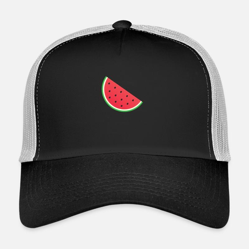 Wassermelone - Trucker Cap - Schwarz/Steingrau