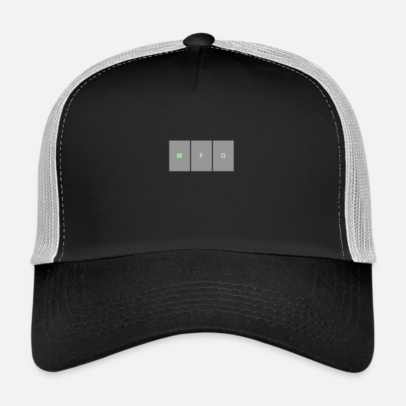 MFG - Mit freundlichen Grüßen - Geschenk - Trucker Cap - Schwarz/Steingrau
