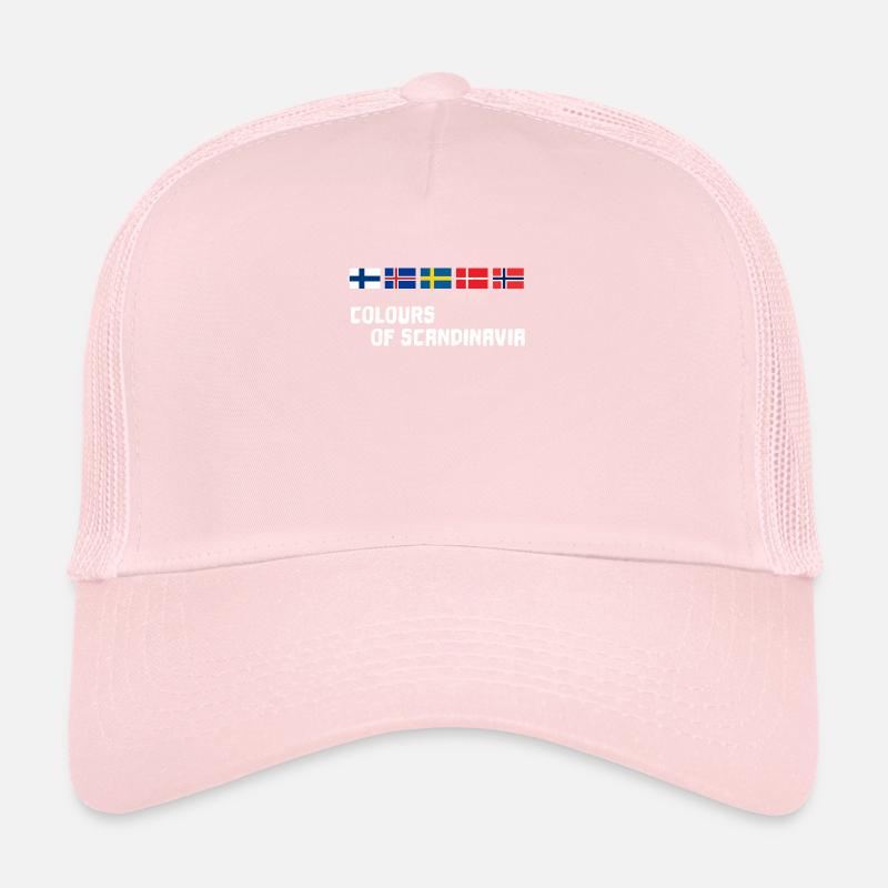 Couleurs des drapeaux de la Scandinavie Drapeau du Nord Odin Casquette trucker 