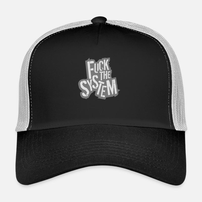 contour plan texte rebelle baiser le logo du système Casquette trucker 
