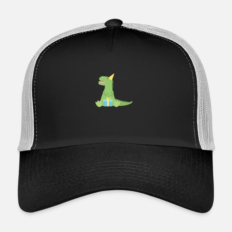 T Rex Geburtstagsgeschenk - Trucker Cap - Schwarz/Steingrau
