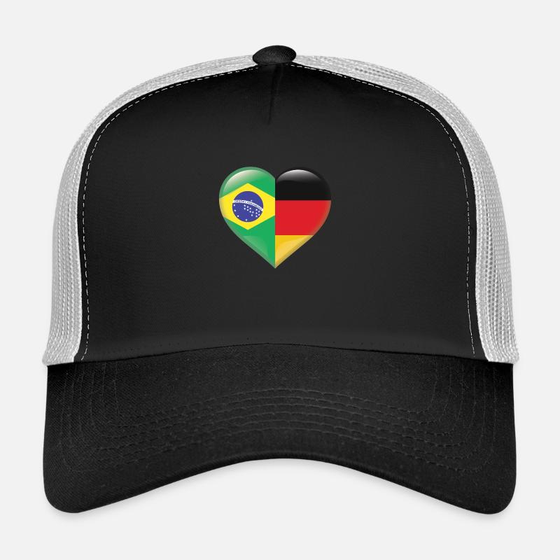 Heart Flag Brazil Samba Germany Gift Trucker Cap
