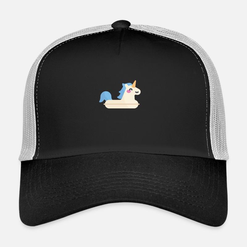 Einhorn Unicorn - Trucker Cap - Schwarz/Steingrau