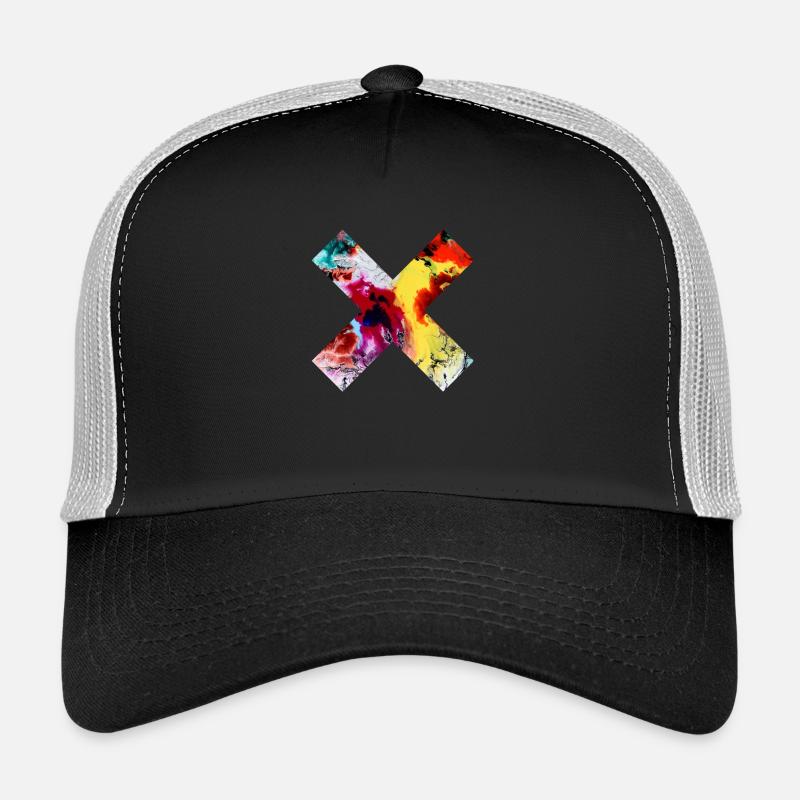 X-Art (Art, Kunst) - Trucker Cap - Schwarz/Steingrau