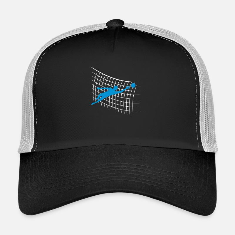 net pattern goalkeeper torhueter hold soccer ball Trucker Cap
