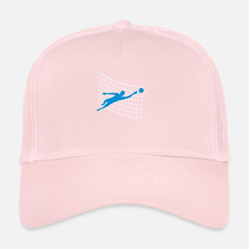 net pattern goalkeeper torhueter hold soccer ball Trucker Cap