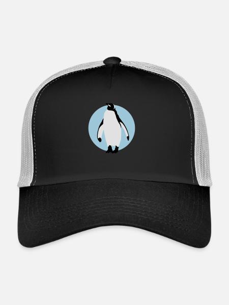 pinguin_032013_b_3c - Casquette trucker  - noir/gris pierre - Devant