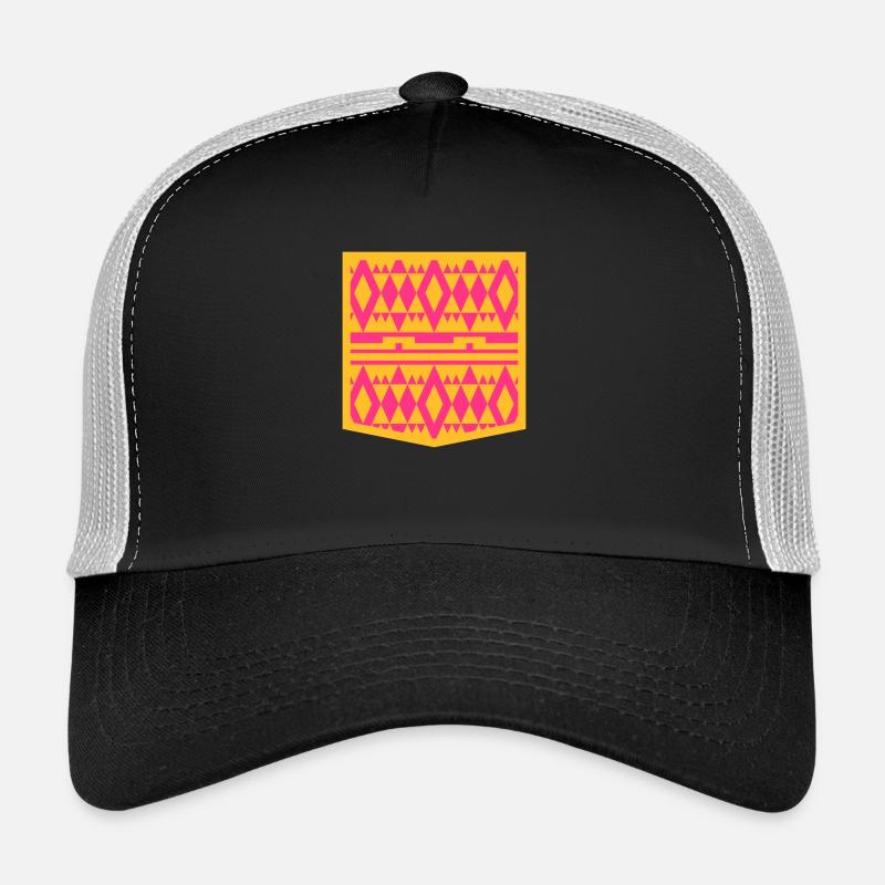 Brusttasche Hipster - Trucker Cap - Schwarz/Steingrau
