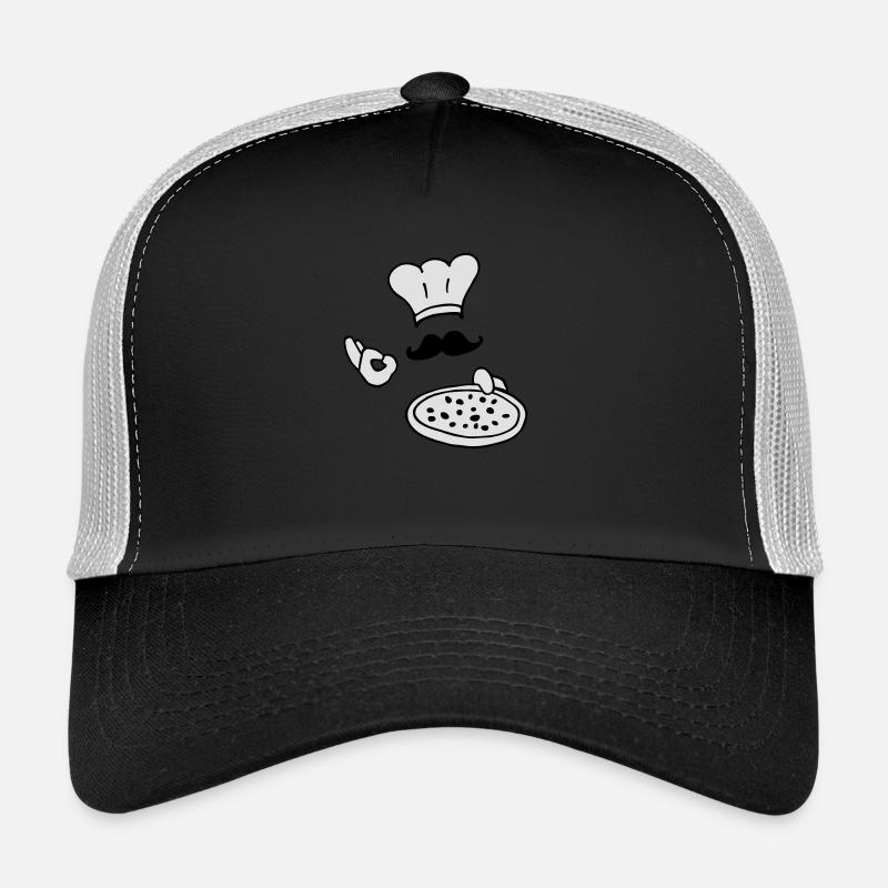 pizza - Trucker Cap - Schwarz/Steingrau