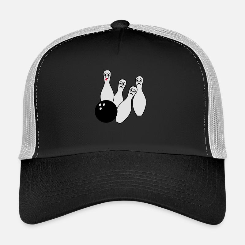 Bowling, Kegeln - Trucker Cap - Schwarz/Steingrau