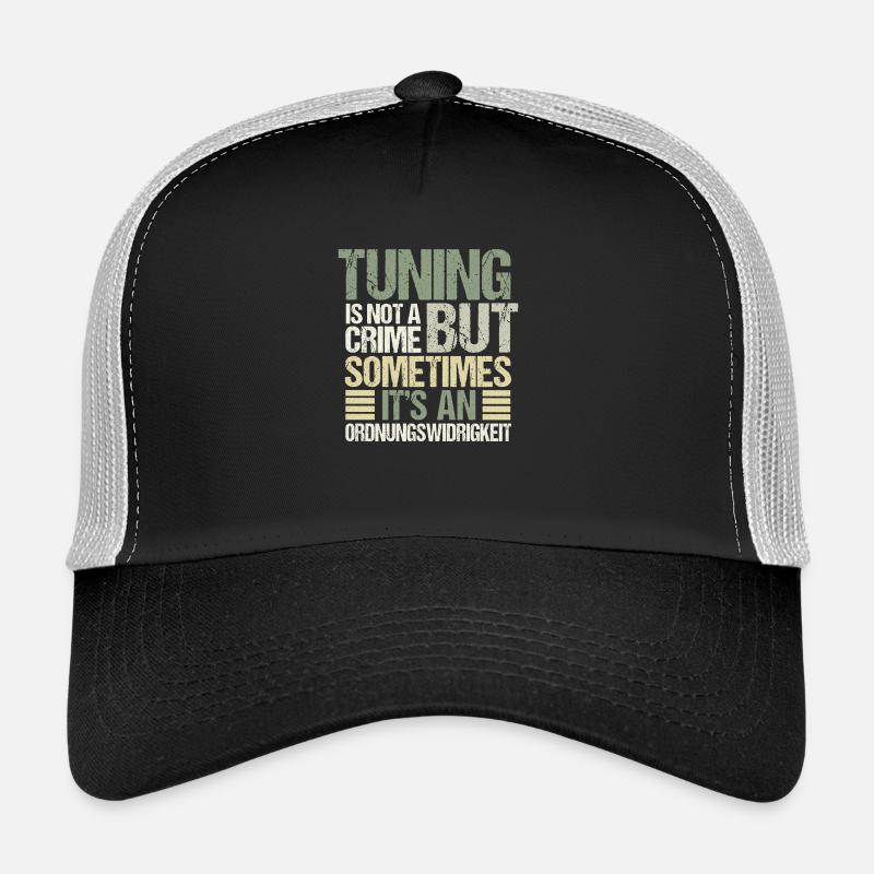 Tuning is not a Crime but Sometimes... - Trucker Cap - Schwarz/Steingrau