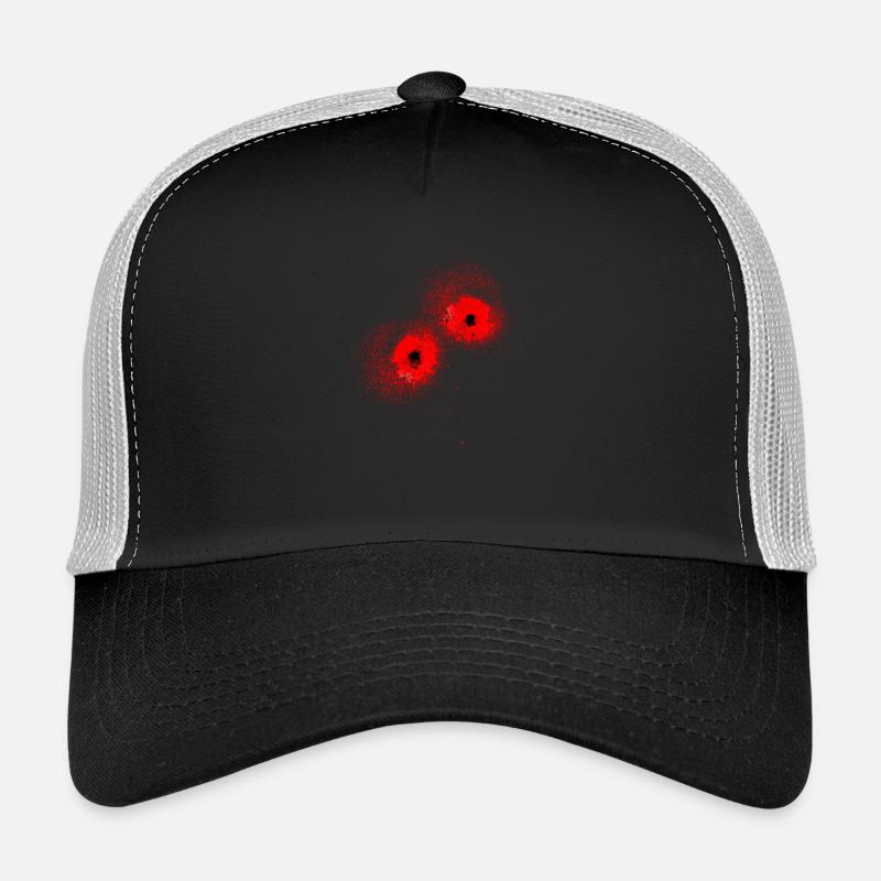 Bullet Wound Bullet Hole Halloween Costume Trucker Cap