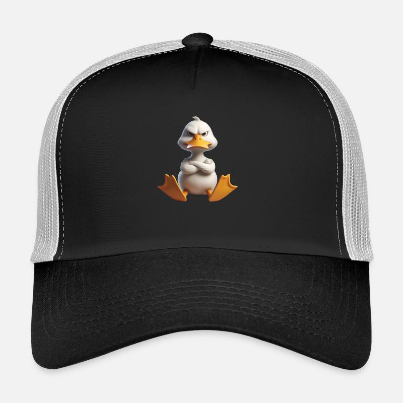 Ente grimmig 1 - Trucker Cap - Schwarz/Steingrau