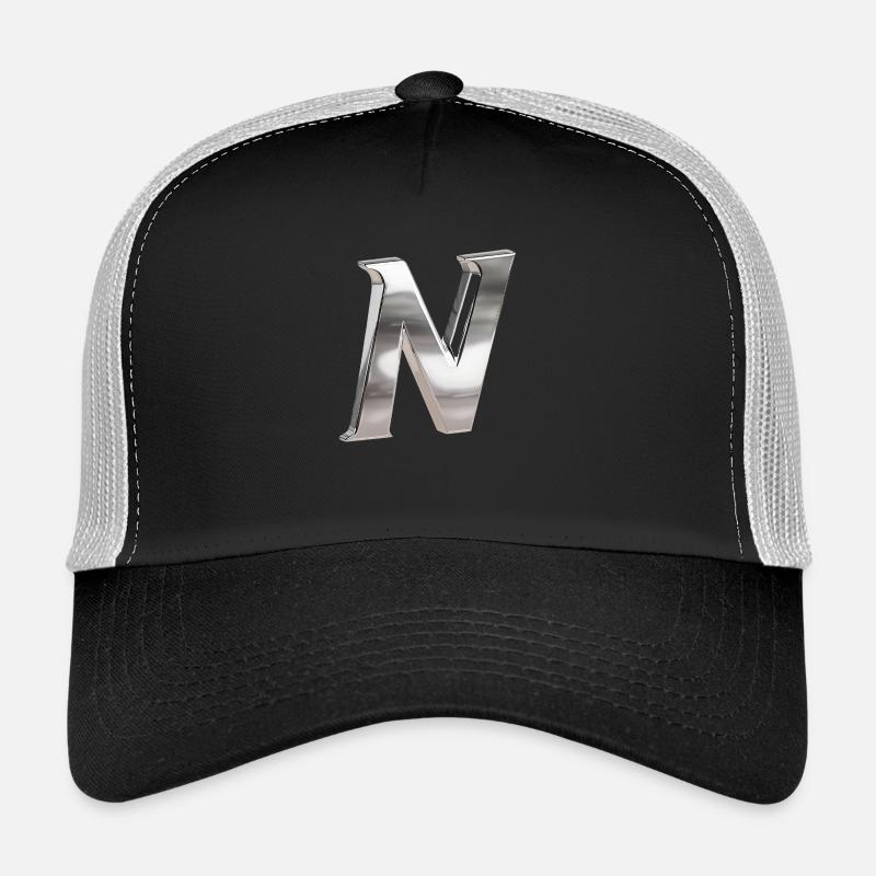 Chrome ,, N " Metallic Trucker Cap