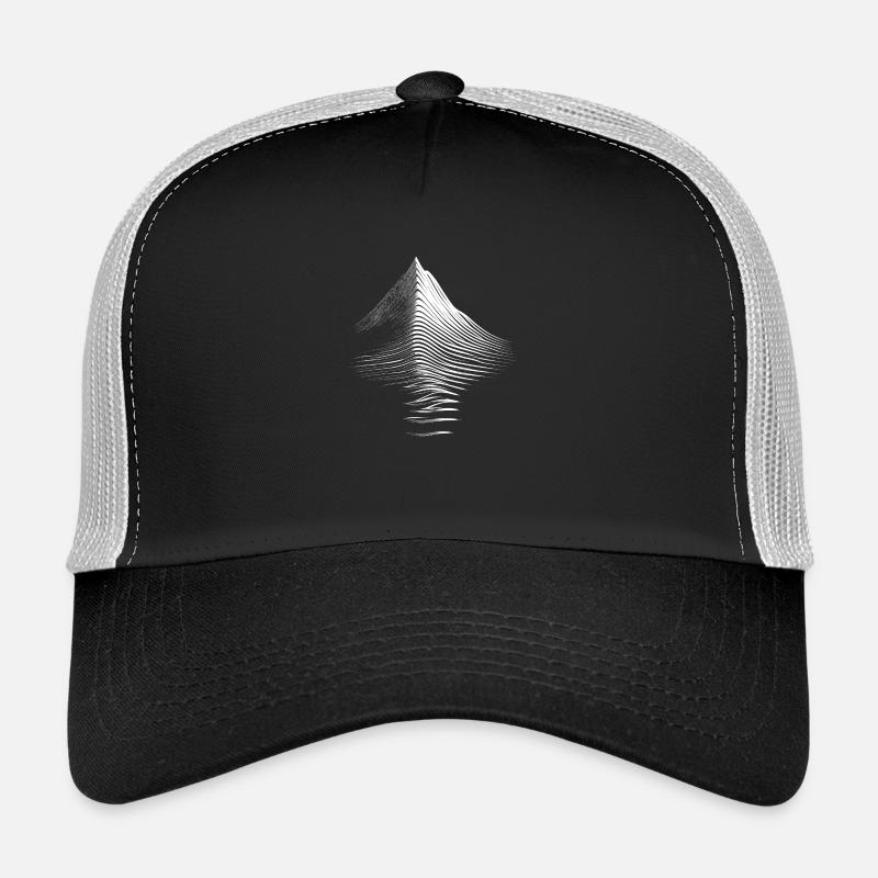 Berge und Lebensadern - Trucker Cap - Schwarz/Steingrau
