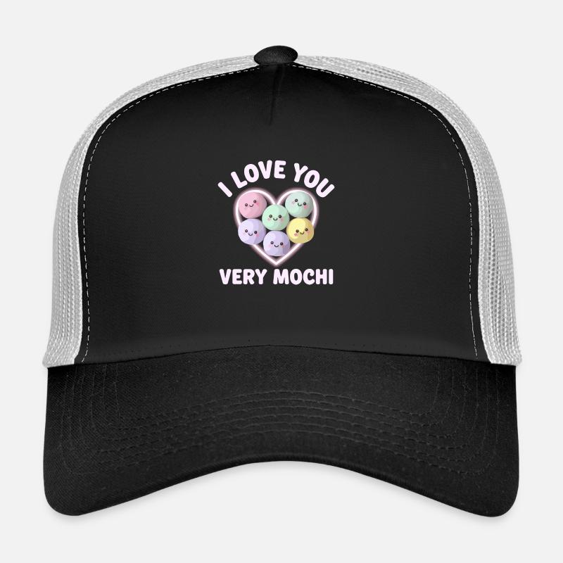 Expressing love through mochi - Trucker Cap - black/stone grey