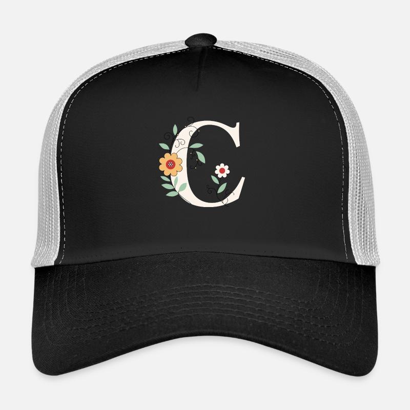 Lettre C Monogramme Rétro Casquette trucker 