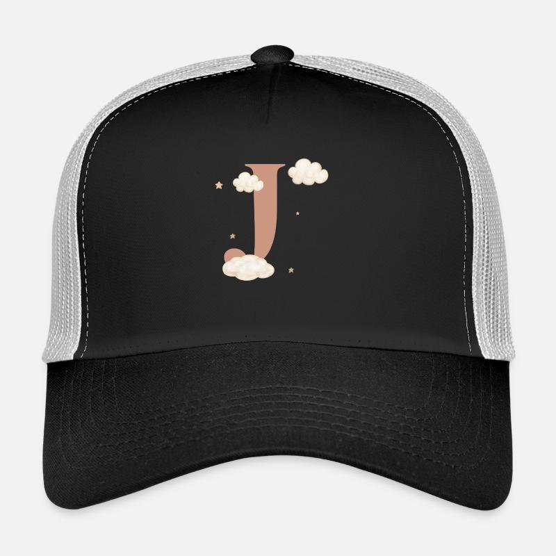 Letter j clouds stars Trucker Cap