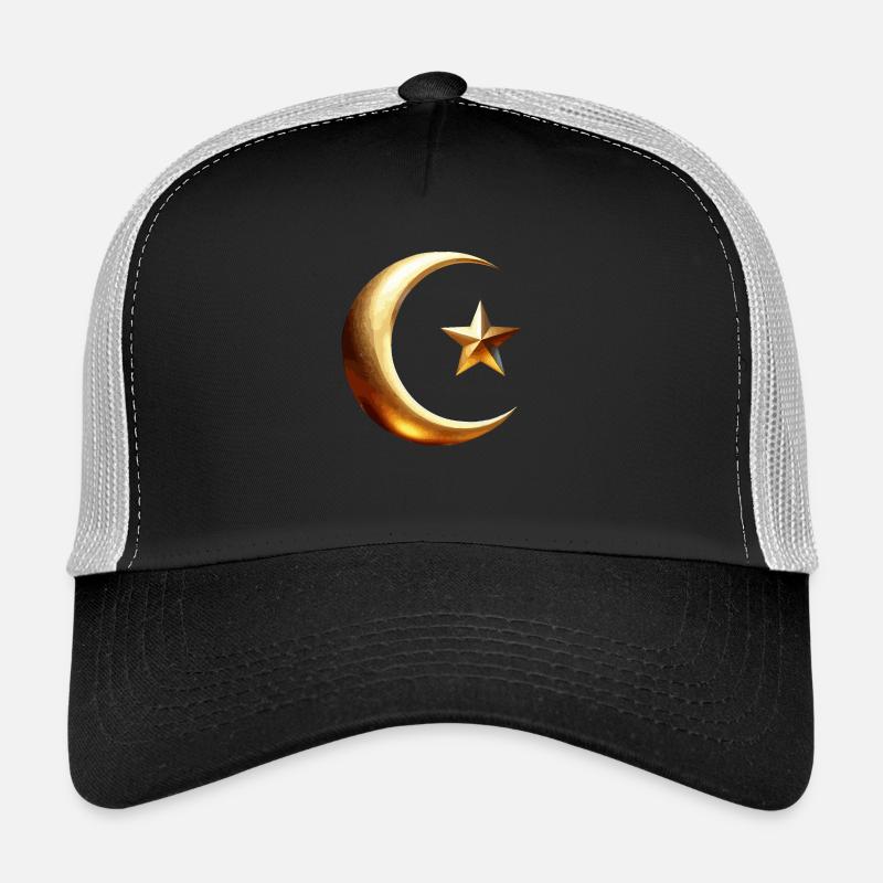 Islam Symbol Gold Trucker Cap