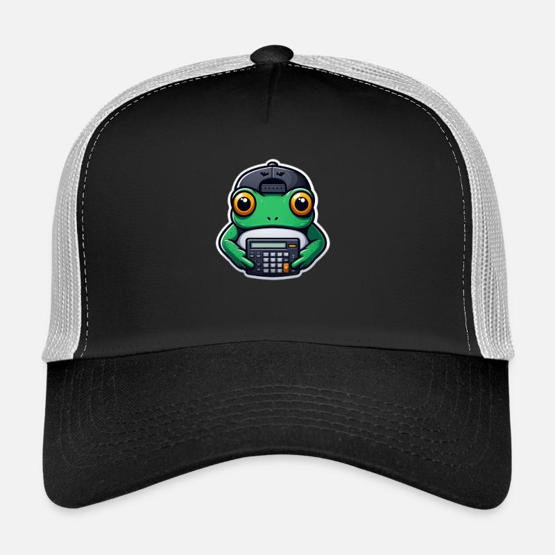 Grenouille avec calculatrice Casquette trucker 