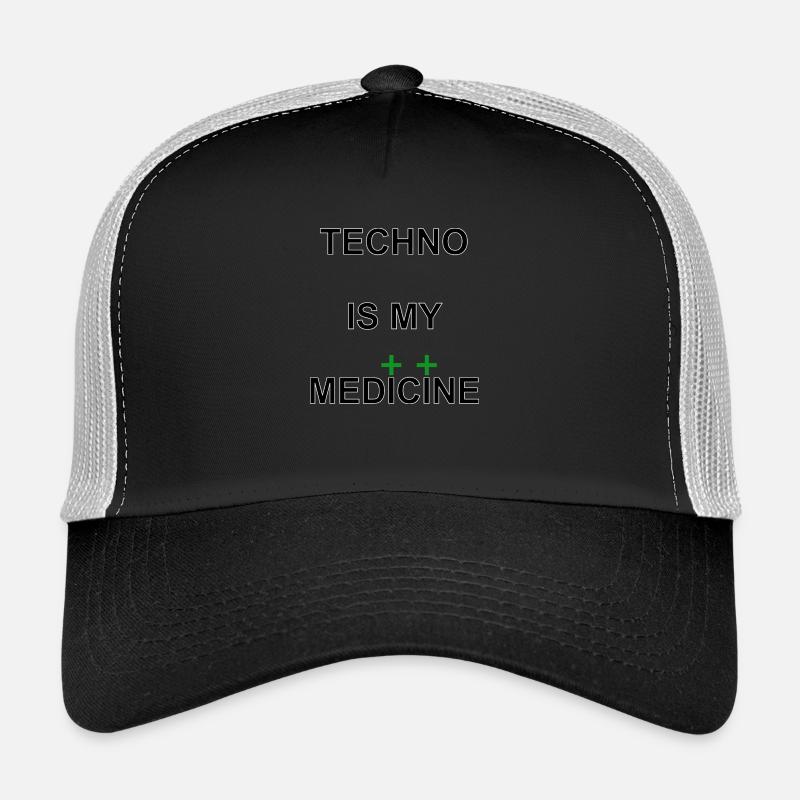 TechnoIsMyMedicine - Trucker Cap - Schwarz/Steingrau