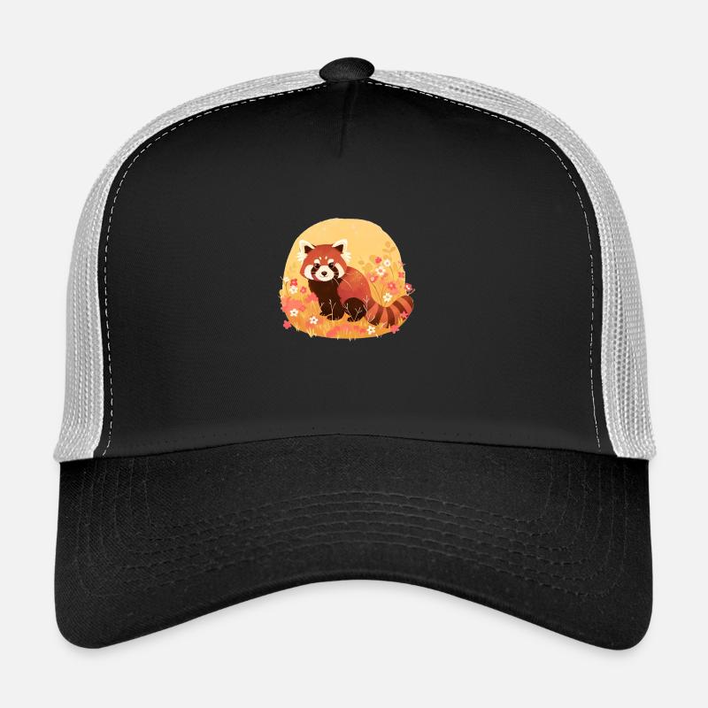 Knallbunte Rote Panda-Illustration Trucker Cap
