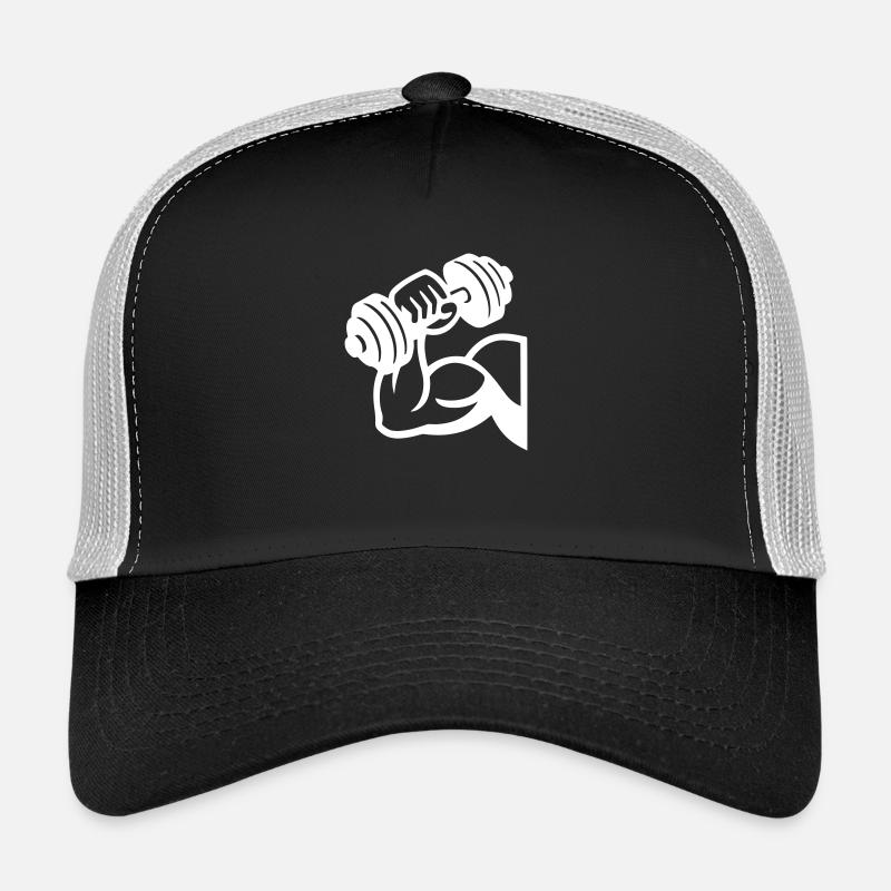 Biceps Muscles Dumbbell Trucker Cap