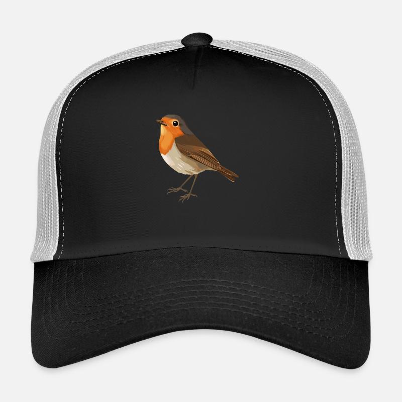 Rouge-gorge - Casquette trucker  - noir/gris pierre