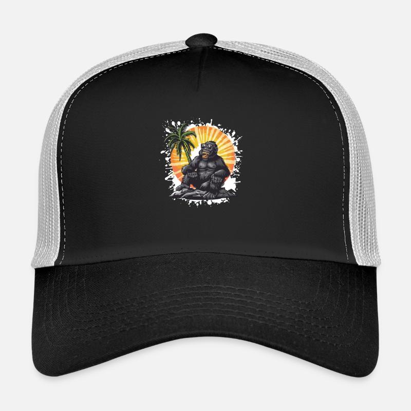 Gorilla Island Palm Tree Trucker Cap
