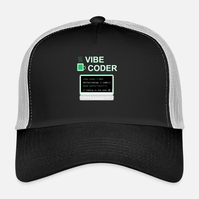 Vibe Coder - Trucker Cap - Schwarz/Steingrau