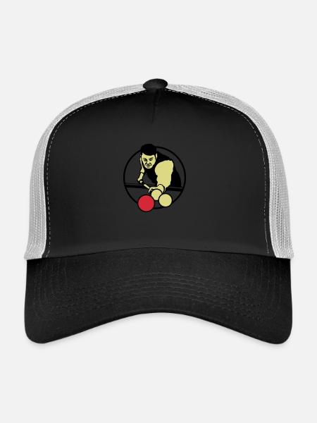 karambol_billard - Casquette trucker  - noir/gris pierre - Devant