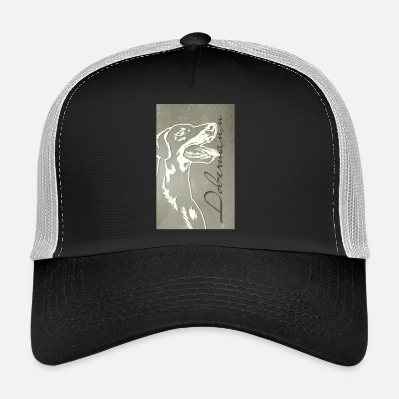 Handyhüllen Dobermann - Trucker Cap - Schwarz/Steingrau