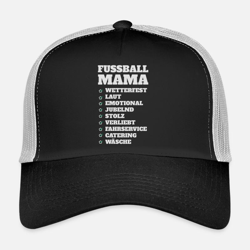 Fussball Mama Check Liste - Trucker Cap - Schwarz/Steingrau