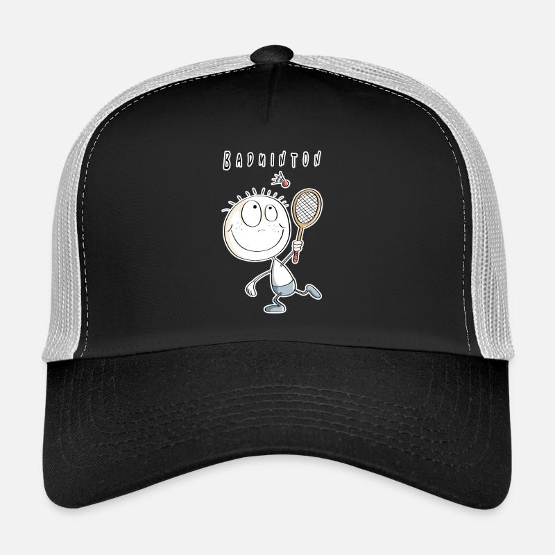 Cooles Badminton Spieler Männchen Trucker Cap