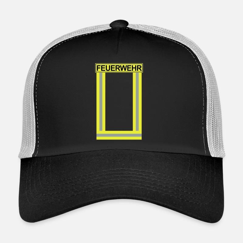 Feuerwehr-Neon - Trucker Cap - Schwarz/Steingrau