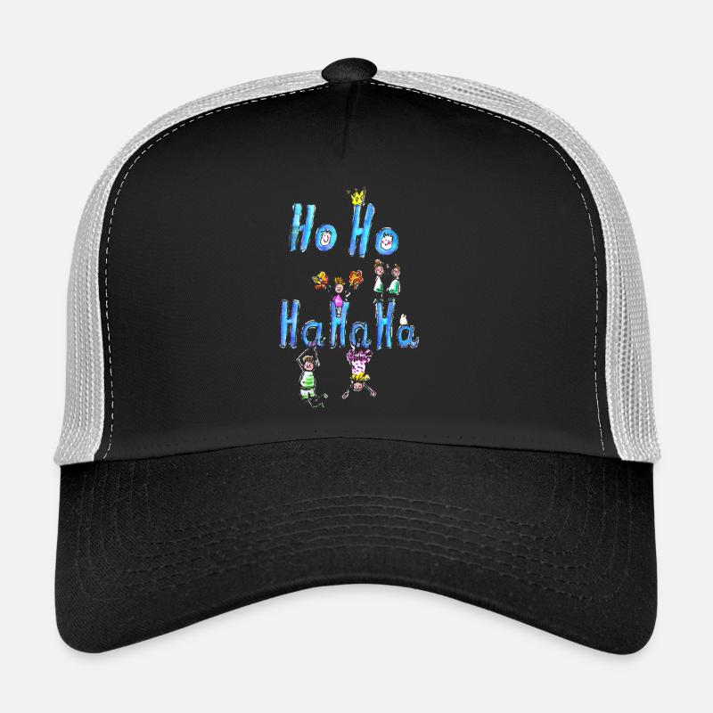 Hoho Hahaha - Casquette trucker  - noir/gris pierre