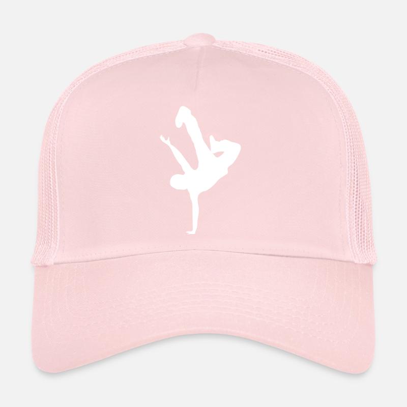 Acrobatic Silhouette Print Trucker Cap