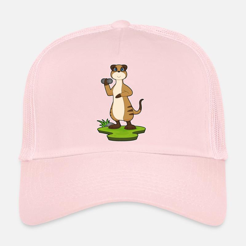 Culturiste avec haltères Suricate Casquette trucker 