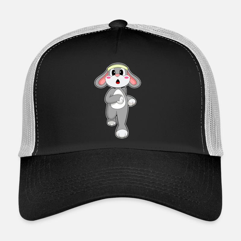 Lapin, Jogger, Jogging, Sport - Casquette trucker  - noir/gris pierre