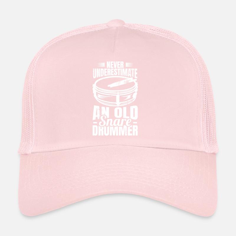Never underestimate an old drummer Trucker Cap