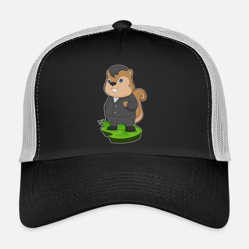 Eichhörnchen Bräutigam Anzug Hochzeit - Trucker Cap - Schwarz/Steingrau
