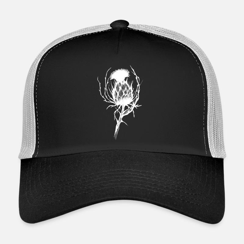 La délicate menace de la fleur de chardon - Casquette trucker  - noir/gris pierre