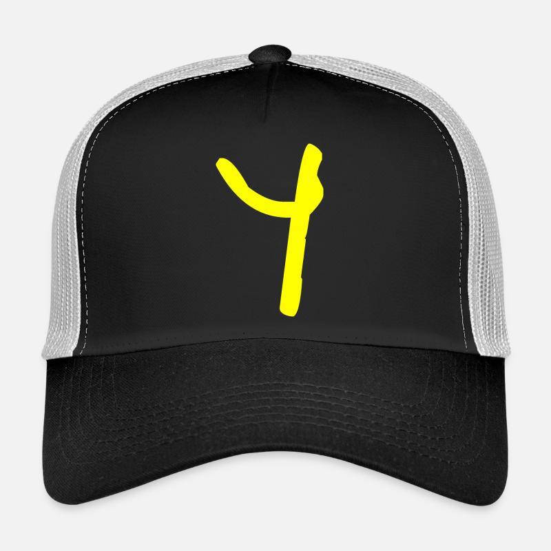 Buchstabe Y - Trucker Cap - Schwarz/Steingrau