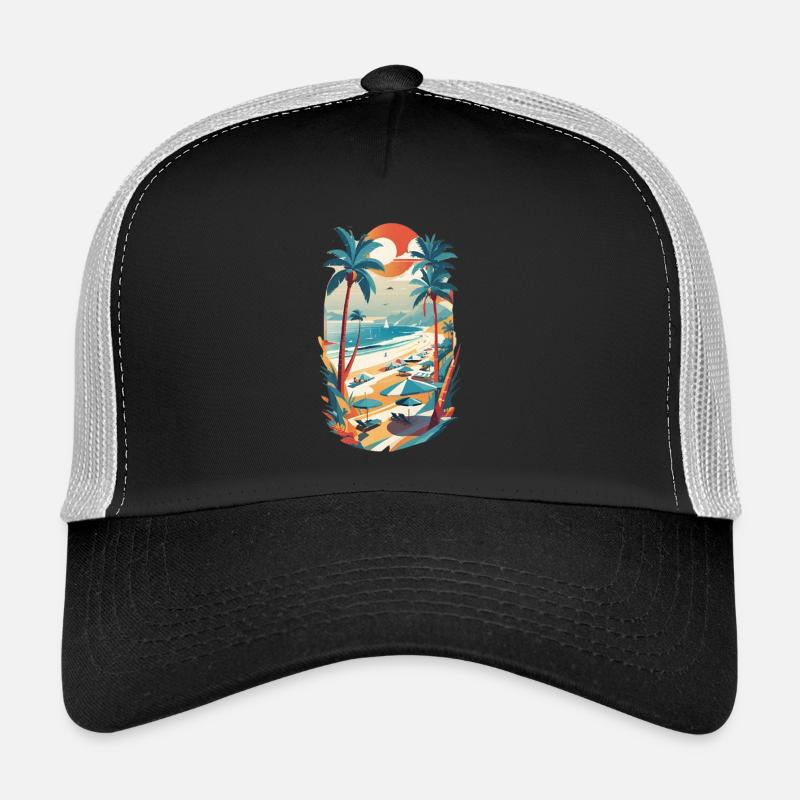 Retro Beach Vibes Trucker Cap