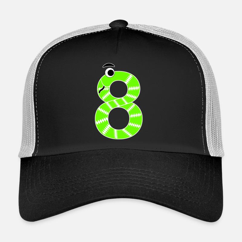 Numéro 8 Serpent Enfants Casquette trucker 