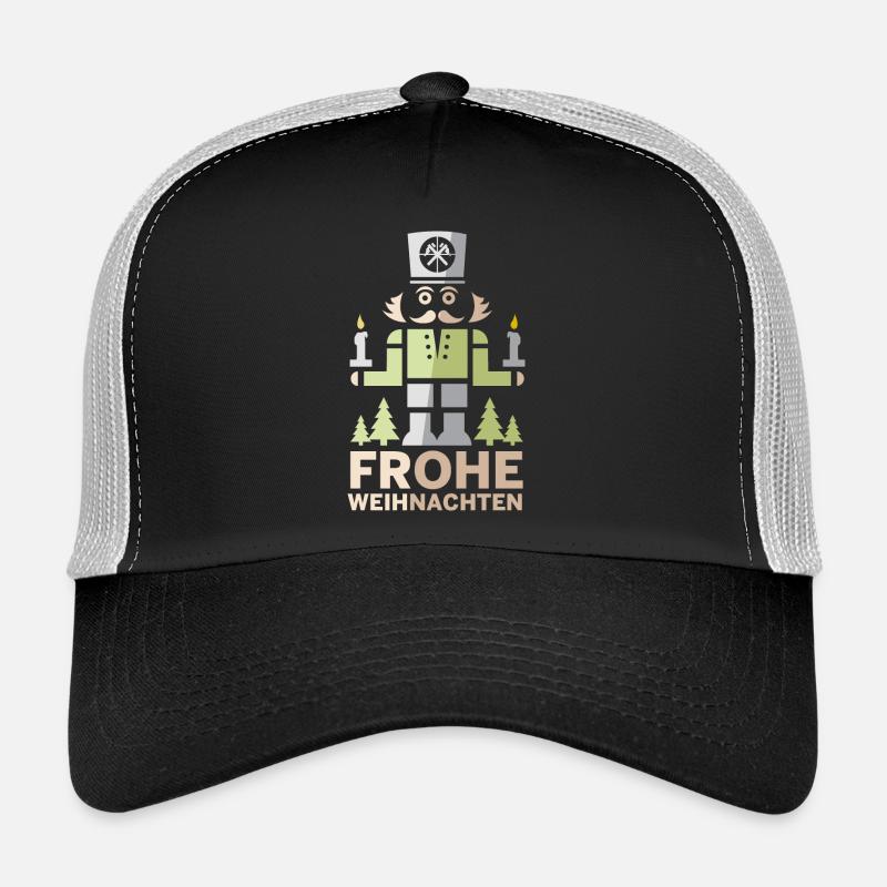Frohe Weihnachten Erzgebirge Bergmann Nussknacker Trucker Cap